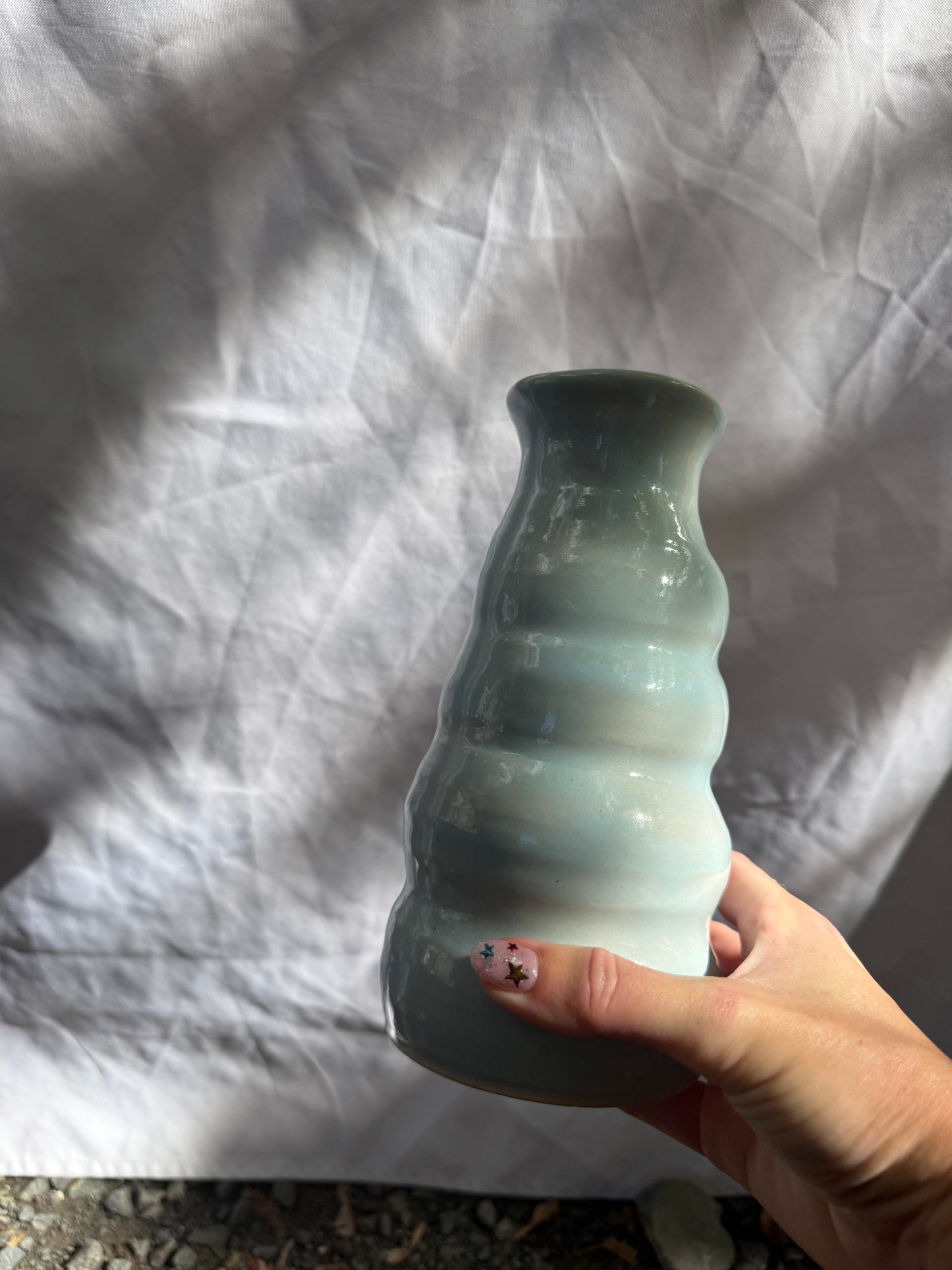 Bubble Vase- baby blue