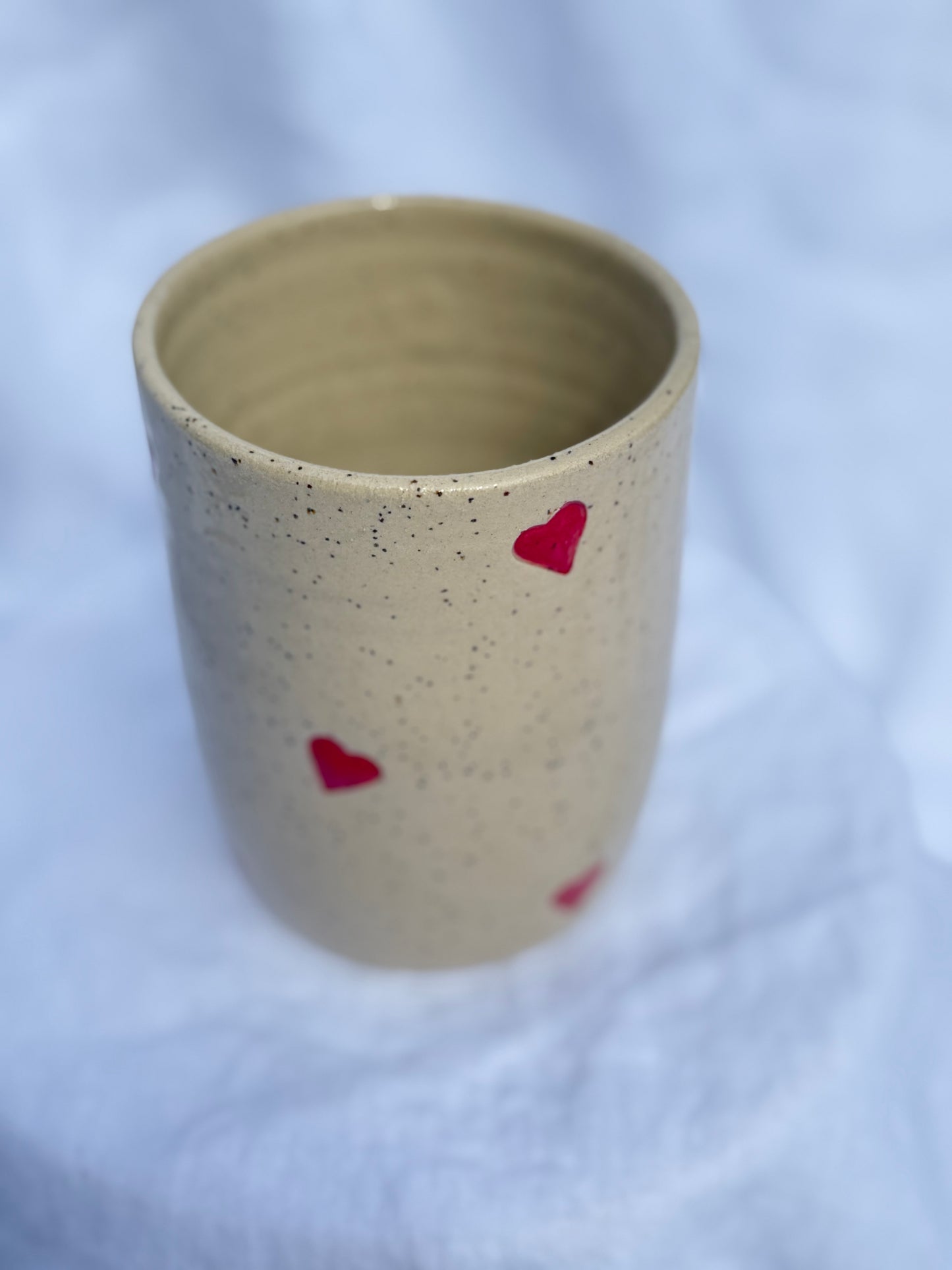 Red heart tumbler