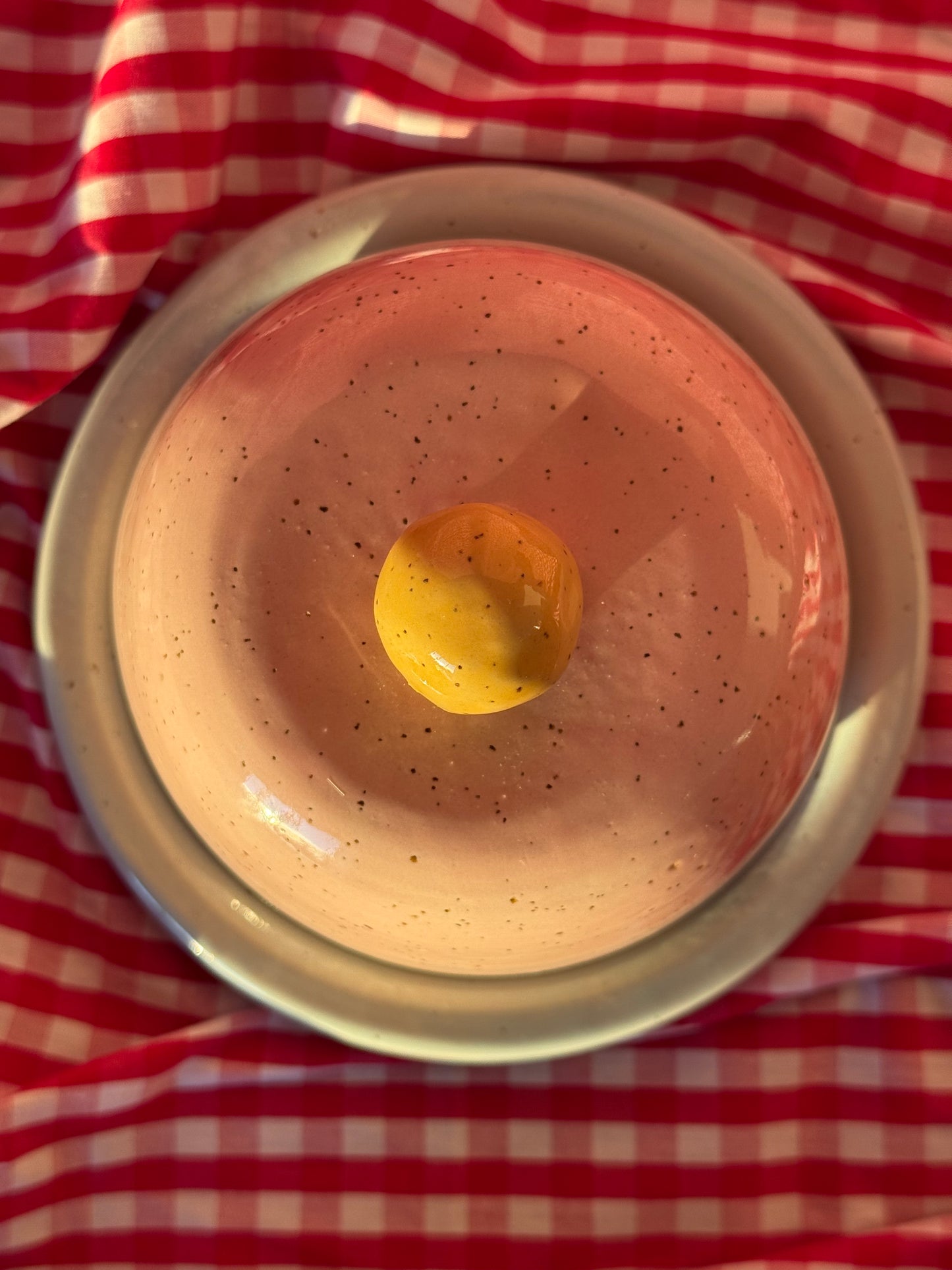 Butter dish - Blue + pink + yellow