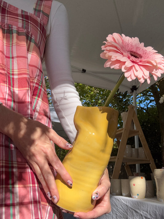 Squish Vase- yellow