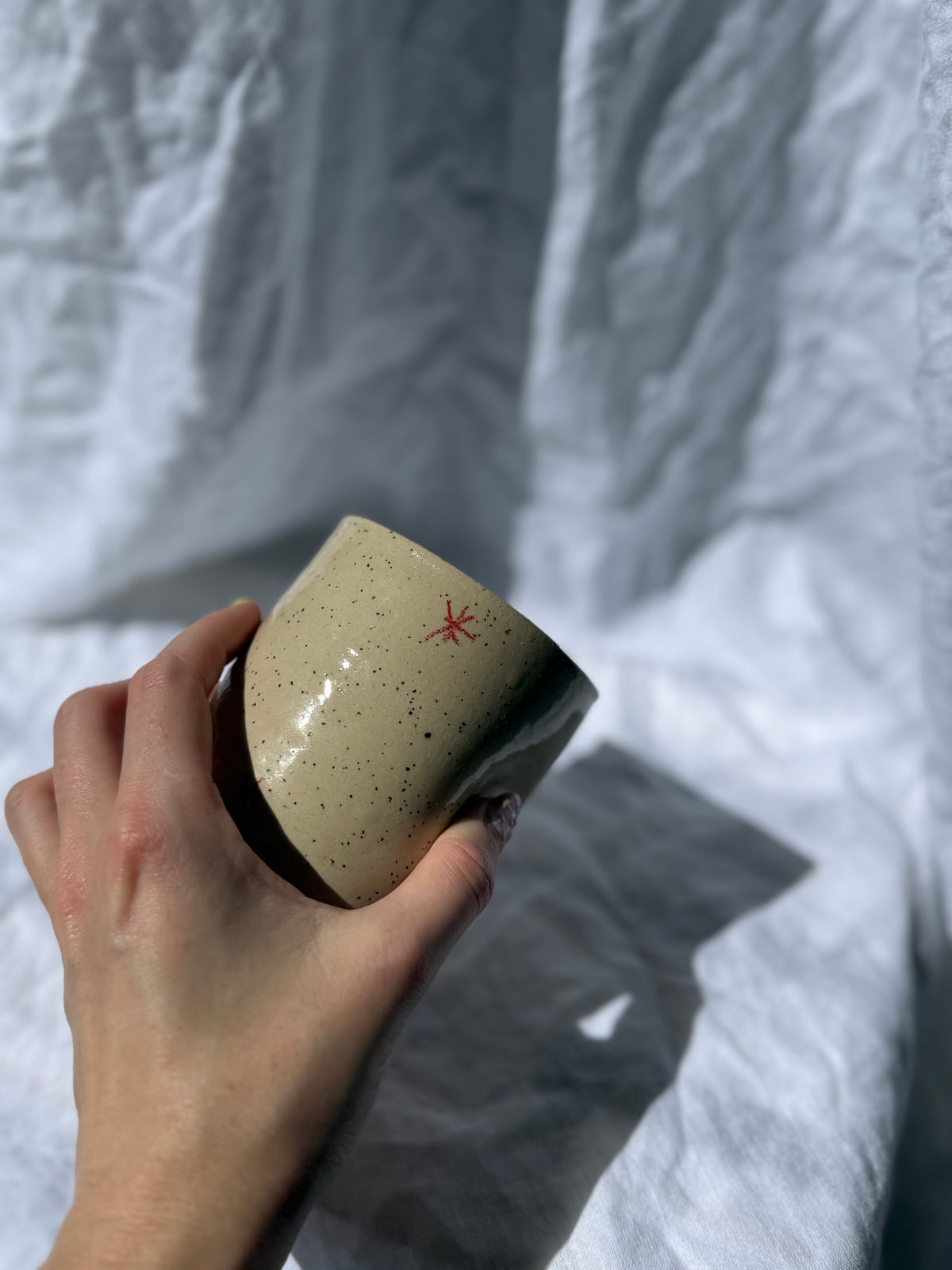 Disco ball tumbler - red