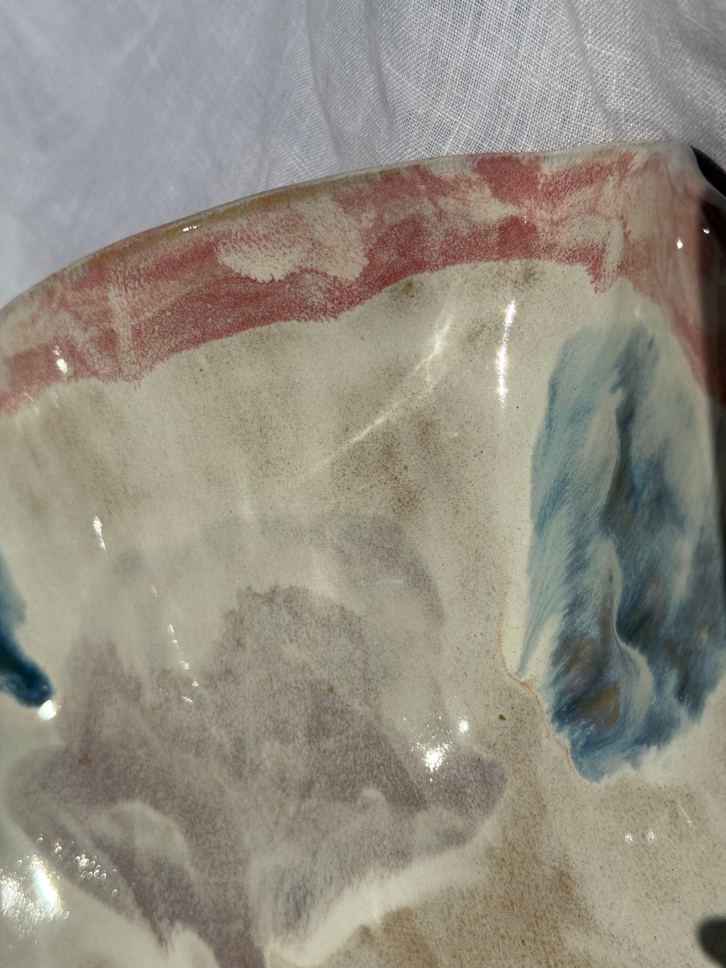 Large Wavy Bowl- Delphinium