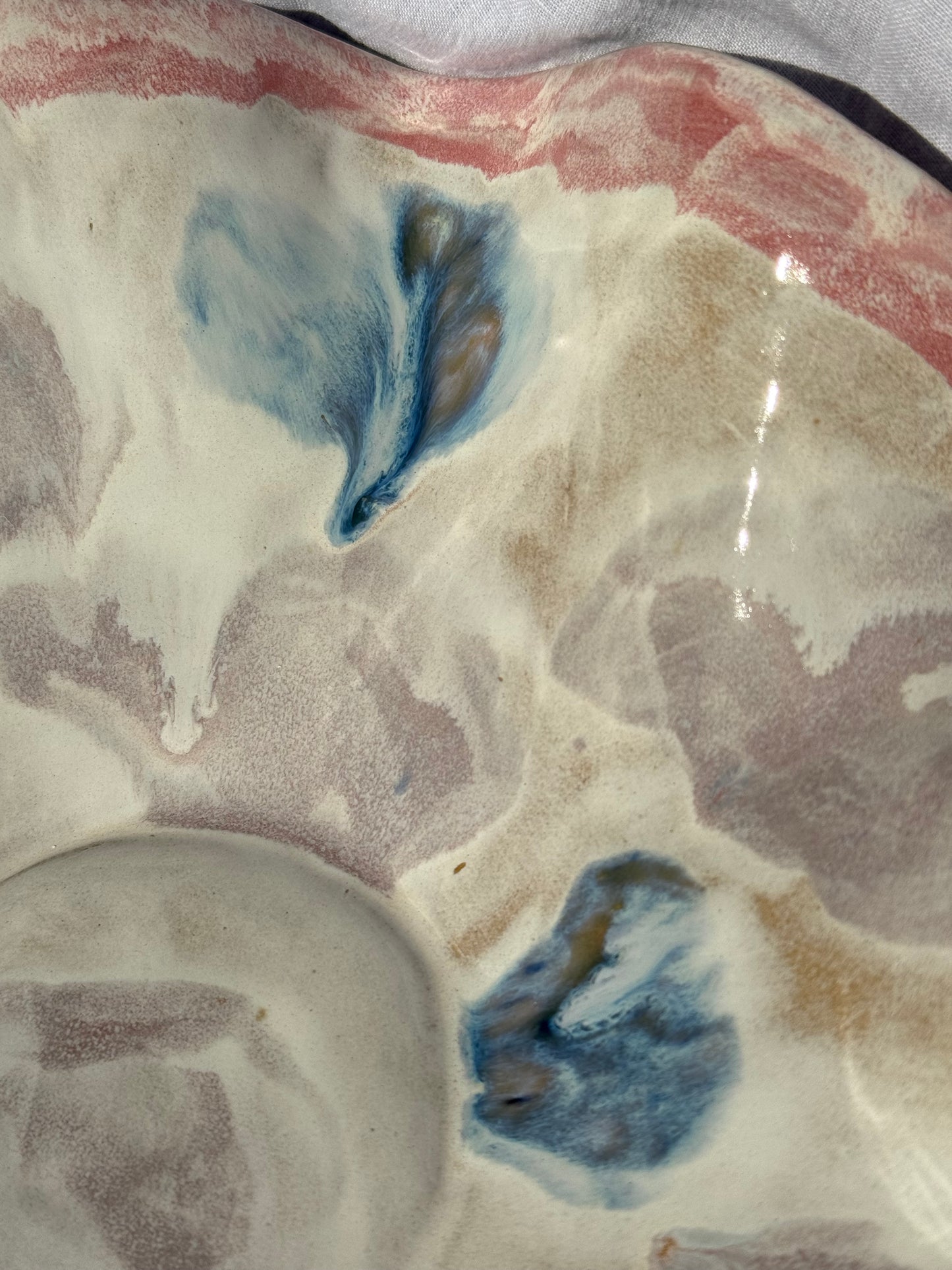 Large Wavy Bowl- Delphinium