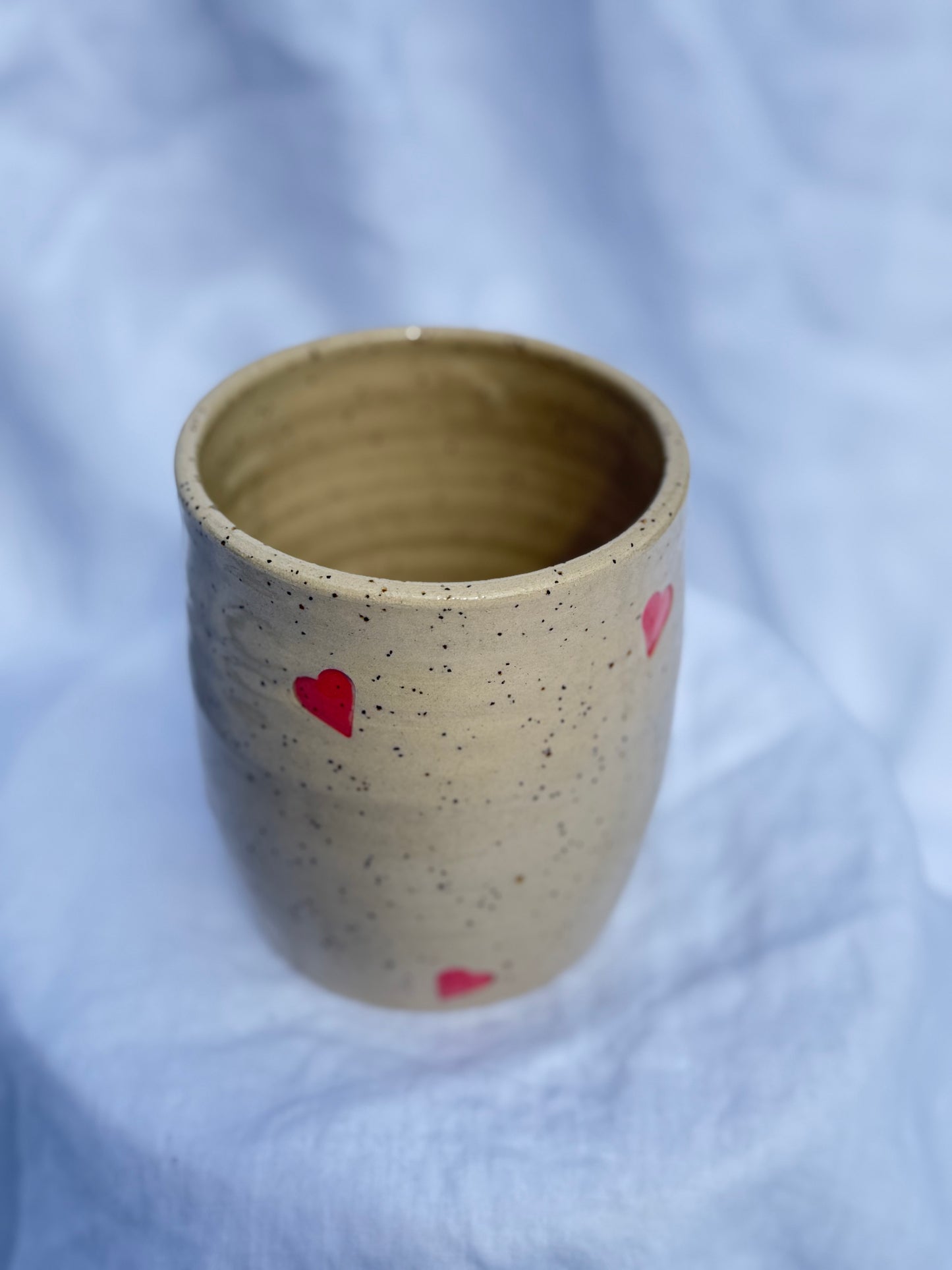 Pink heart tumbler