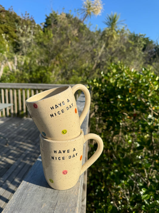 Have a nice day smiley mug