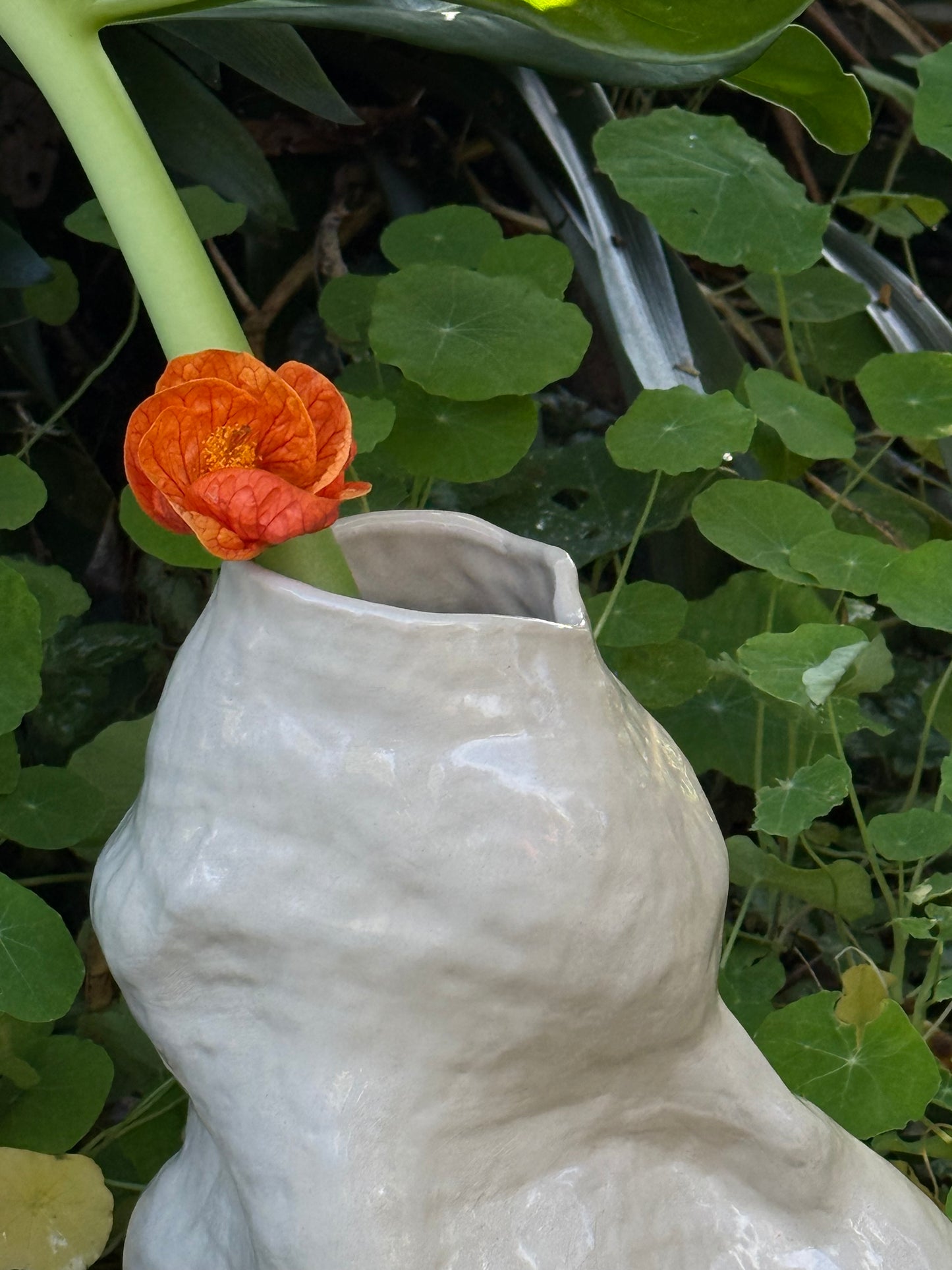 Hand coiled vase - nude #2