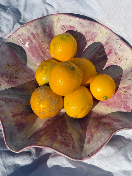 Large Wavy Bowl- Peonie