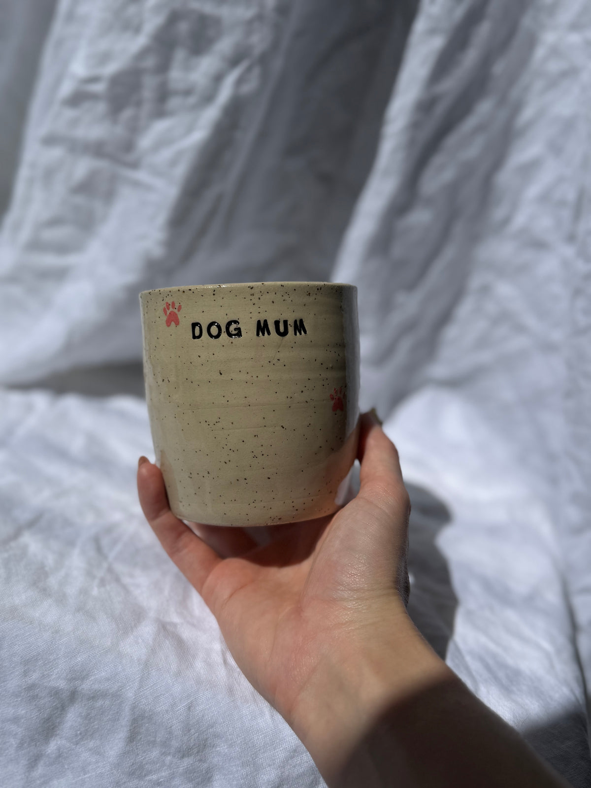Dog Mum Tumbler - paw prints