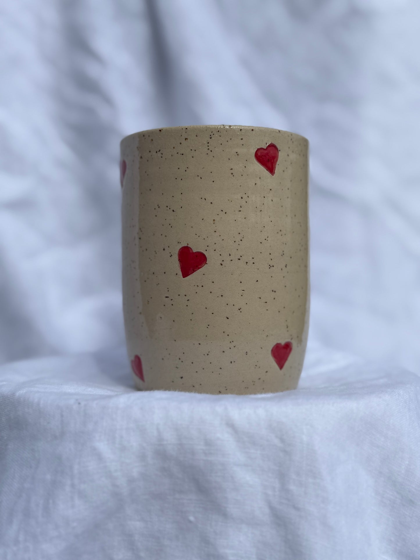 Red heart tumbler