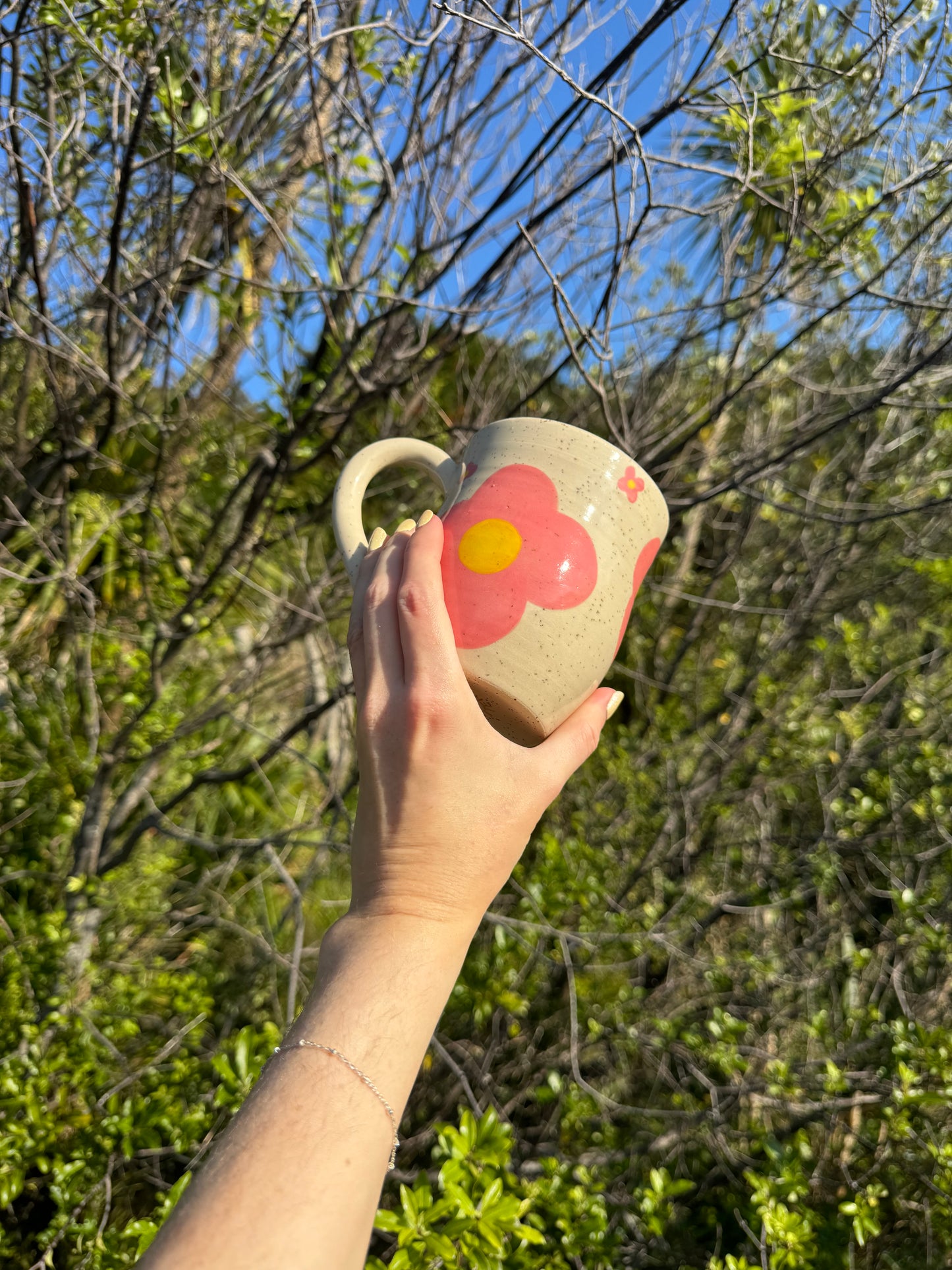 Have a nice day flower mugs