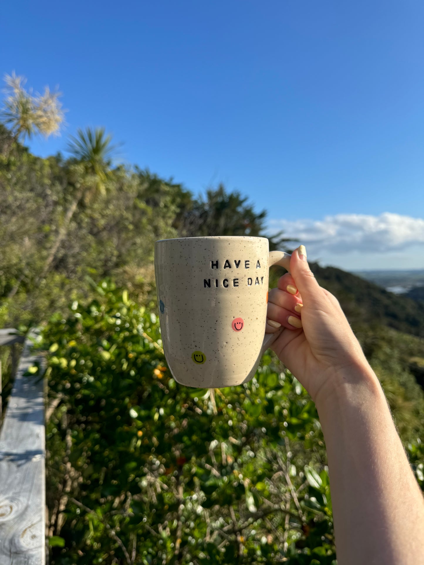 Have a nice day smiley mug