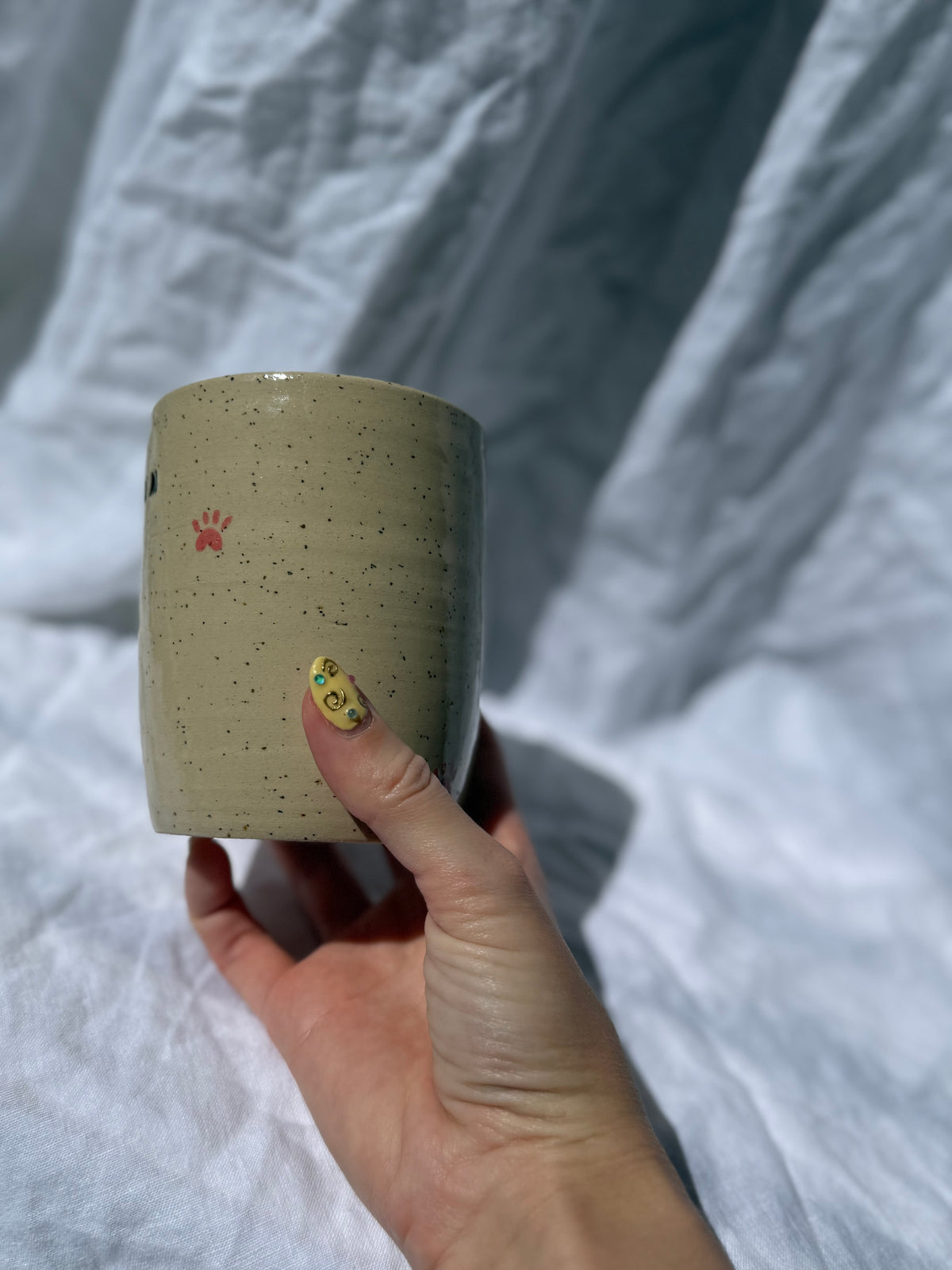 Cat Mum Tumbler - paw prints